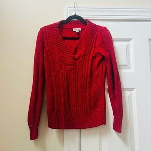 St. John's Bay Red V-Neck Sweater